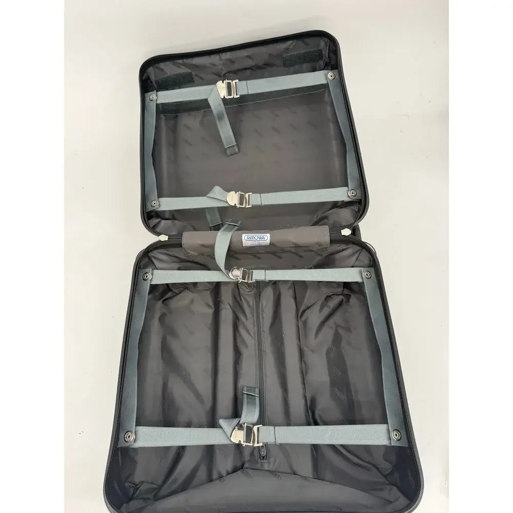 Rimowa Black Gloss Polycarbonate Compact Carry On Salsa Suitcase Luggage